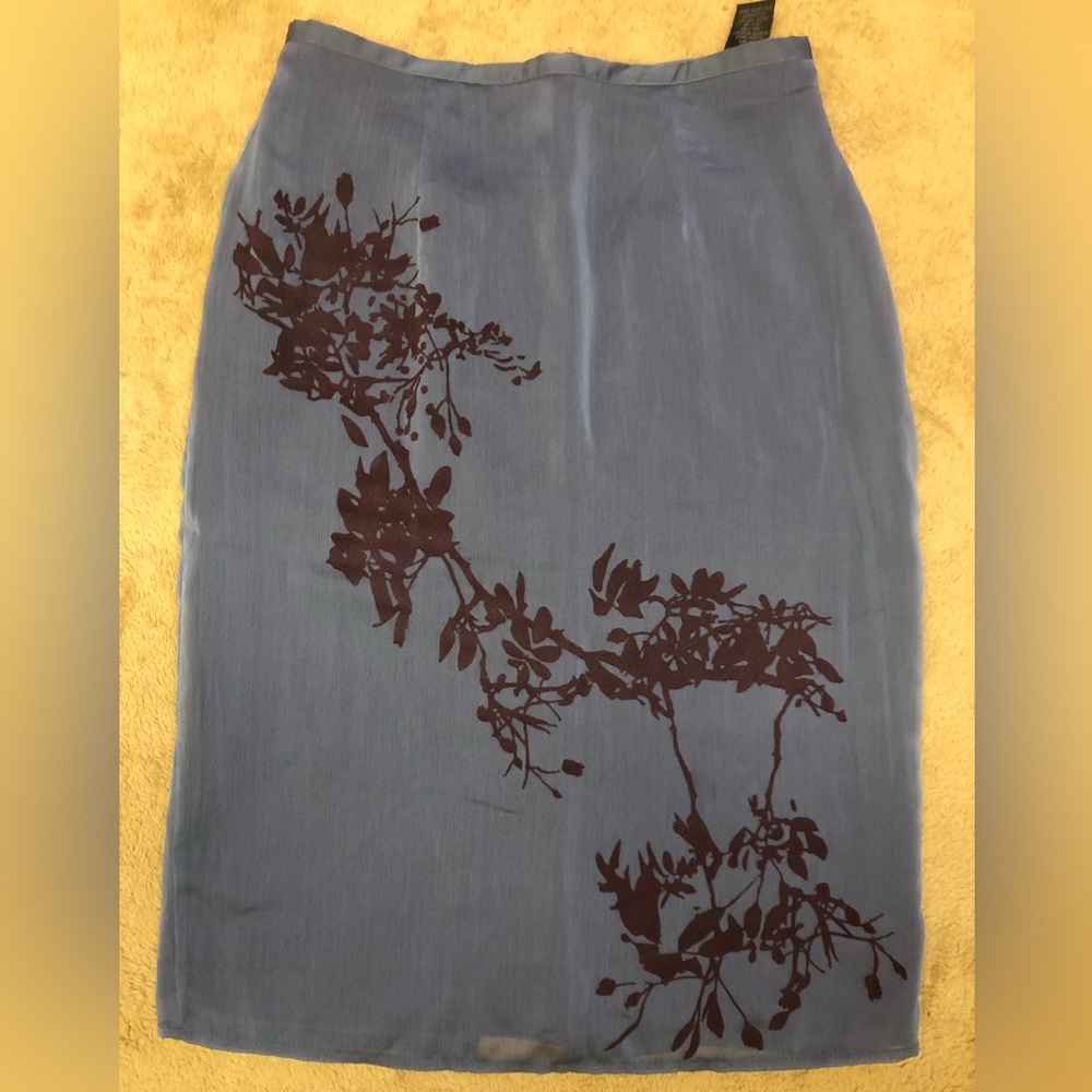 Express Embroidered Skirt Size 3/4 Cool Blue